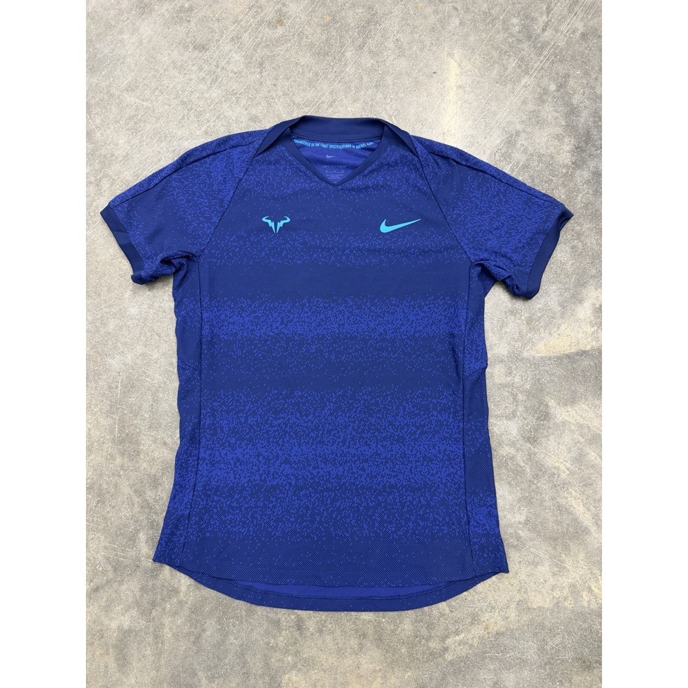 Nike Rafa Nadal Dri-FIT ADV Tennis Shirt Athlete Issued Sz M FD5409-492 Blue